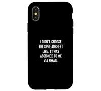 Analyst Accountant Humor Didn't Choose the Spreadsheet Life Custodia per iPhone X/XS