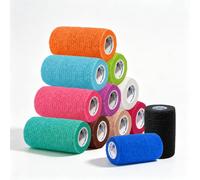 ANAMPION 12 Rotoli 7.5cmX4.5M Benda Elastica Coesiva | Non Tessuti Bende Elastiche Bendaggio Adesiva Coesiva Nastro Bendaggio Sportivo per Mani, Piedi, Ginocchia, Braccia