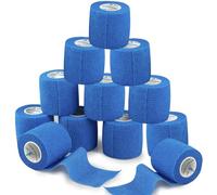 ANAMPION 12 Rotoli Benda Elastica Coesiva 5cmx4.5m Garza Autoadesiva Bende | Nastro Crossfit Bendaggio Sportivo Non Tessuto Autoadesivo Benda Salvapelle Fasciature Per Pet Vet Wrap,Mani,Piedi,Ginocchia