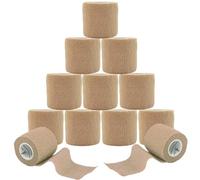 ANAMPION 12 Rotoli Benda Elastica Coesiva 5cmx4.5m Garza Autoadesiva Bende | Nastro Crossfit Bendaggio Sportivo Non Tessuto Autoadesivo Benda Salvapelle Fasciature Per Pet Vet Wrap,Mani,Piedi,Ginocchia