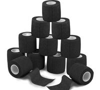 ANAMPION 12 Rotoli Benda Elastica Coesiva 5cmx4.5m Garza Autoadesiva Bende Nastro Crossfit Bendaggio Sportivo Non Tessuto Autoadesivo Benda Salvapelle Fasciature Per Pet Vet Wrap,Mani,Piedi,Ginocchia