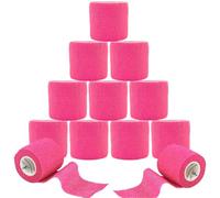 ANAMPION 12 Rotoli Benda Elastica Coesiva 5cmx4.5m Garza Autoadesiva Bende | Nastro Crossfit Bendaggio Sportivo Non Tessuto Autoadesivo Benda Salvapelle Fasciature Per Pet Vet Wrap,Mani,Piedi,Ginocchia