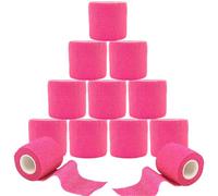 ANAMPION 12 Rotoli Benda Elastica Coesiva 5cmx4.5m Garza Autoadesiva Bende Nastro Crossfit Bendaggio Sportivo Non Tessuto Autoadesivo Benda Salvapelle Fasciature Per Pet Vet Wrap,Mani,Piedi,Ginocchia