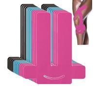 ANAMPION 12Pcs PreCut Nastro Kinesiologico per ginocchio,Kinesiotape,Benda Elastica impermeabile,Tape Sportivo,Alleviamento del Dolore Muscolare,per Il Ginocchio Articolazioni Supporto Muscolare