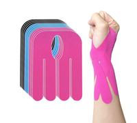 ANAMPION 12Pcs PreCut Nastro Kinesiologico per Polso,Kinesiotape,Benda Elastica impermeabile,Tape Sportivo,Alleviamento del Dolore Muscolare,per Il Polso Articolazioni Supporto Muscolare