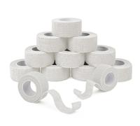 ANAMPION 12Rotoli Benda Elastica Coesiva 2.5cmx4.5m Garza Autoadesiva Bende | Nastro Crossfit Bendaggio Sportivo Non Tessuto Autoadesivo Benda Salvapelle Fasciature Per Pet Vet Wrap,Mani,Piedi,Ginocchia