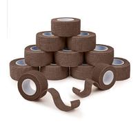 ANAMPION 12Rotoli Benda Elastica Coesiva 2.5cmx4.5m Garza Autoadesiva Bende | Nastro Crossfit Bendaggio Sportivo Non Tessuto Autoadesivo Benda Salvapelle Fasciature Per Pet Vet Wrap,Mani,Piedi,Ginocchia