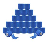ANAMPION 24 Rotoli Benda Elastica Coesiva 5cmx4.5m Garza Autoadesiva Bende | Nastro Crossfit Bendaggio Sportivo Non Tessuto Autoadesivo Benda Salvapelle Fasciature Per Pet Vet Wrap,Mani,Piedi,Ginocchia