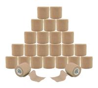 ANAMPION 24 Rotoli Benda Elastica Coesiva 5cmx4.5m Garza Autoadesiva Bende | Nastro Crossfit Bendaggio Sportivo Non Tessuto Autoadesivo Benda Salvapelle Fasciature Per Pet Vet Wrap,Mani,Piedi,Ginocchia