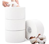 ANAMPION Nastro sportivo bianco, set di 4 rotoli di nastro (3.8 cm x 10 m),Strappabile Tape Sportivo Anelastico e Ipoallergenico per Bendaggio Funzionale Sportivo e Professionale