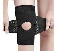 ANAMPION Tutore Ginocchio con Stabilizzatori Laterali Ginocchiera Regolabile Ginocchiera Rotulea ortopedica Supporto per Legamenti Menisco, Rotula, Artrite, Sollievo dal Dolore,Corsa,Pallavolo(L)