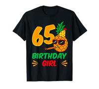 Ananas 65th Birthday Girl Summer Party Beach Lover Island Maglietta