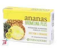 FARMADERBE Ananas Bromelina Plus Integratore Alimentare 30 compresse