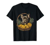 Ananas Cane Animale Arte Ritratto Ananas Frutta Amante Del Cane Maglietta
