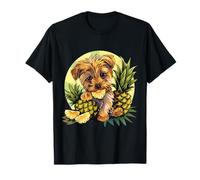 Ananas Cane Ritratto Animale Arte Ananas Frutta Amante Del Cane Maglietta