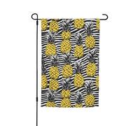 Ananas con stampa a righe nere per ogni occasione giardino tutte le stagioni bandiera esterna decorazione cortile per patio bandiere
