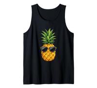 Ananas Cool con Occhiali da Sole Design Estate Tropicale Canotta