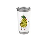 Ananas danzante Bicchiere termico in acciaio inox doppia parete