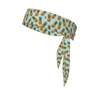 Ananas.] Fascia per capelli con stampa ninja, regolabile per uomo, fascia antisudore sportiva per yoga, corsa, basket