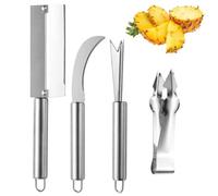 Ananas Forma di V Clip,Cabbage Peeler,4 Pezzi Scavino per Verdure,Pelapatate Occhi in Acciaio Inox,Taglia Carote,Pelapatate Professionale,Può Anche Rimuovere il Ceppo per Fragole Patate Carote Ecc
