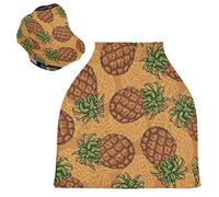 Ananas Giallo Art Passeggino Tettoia Copri Seggiolino Copertura Infermieristica Auto per Bambini per L'Allattamento Al Seno Morbido Traspirante Elastica Tettuccio