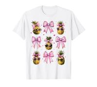 Ananas Hawaii Hawaiian Occhiali da Sole Ragazza Coquette Bow Rosa Maglietta