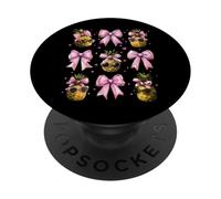 Ananas Hawaii Hawaiian Occhiali da sole Ragazza Coquette Bow Rosa PopSockets PopGrip Adesivo