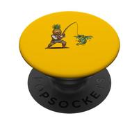 Ananas medievale pesca carino drago cartone animato Fantasy PopSockets PopGrip Adesivo