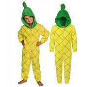 Ananas Pigiama in pile intero, tutina per bambini con cappuccio