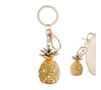 Ananas, portachiavi con strass e ananas, portachiavi con strass scintillanti, portachiavi da tasca, portachiavi per la devozione e la ricerca 'artigiano per la qualità, giallo., Siehe Beschreibung