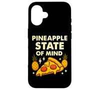 Ananas State of Mind Divertente Hawaiian Pizza Citazione Custodia per iPhone 16