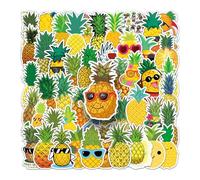 Ananas Sticker Ananas Stickers 50 Pezzi Skateboard Graffiti Adesivi Moto Bicicletta Snowboard Bagagli Auto Valigia per Bambini e Ragazzi Impermeabile Adesivo Vinile