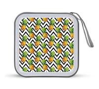 Ananas su supporto geometrico divertente CD Holder 40 capacità DVD caso disco protettivo Storage Storage Organizer Bag per auto casa viaggio