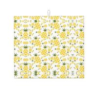 Ananas.. Tappetino assorbente da cucina per piatti, utensili, pentole, padelle, 40,6 x 45,7 cm