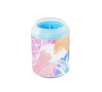 Ananas tropicale colorato riutilizzabile per la pulizia delle zampe, con spazzola in silicone morbido, kit di pulizia adatto per cani di taglia piccola, media e grande