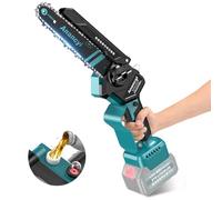 Anancyi Mini motosega da 6 pollici, senza spazzole con lubrificazione migliorata, compatibile con batteria Makita da 18 V, sega a catena per cesoie da giardino, taglio legno (senza batteria e