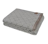 Ananké - Coperta Lambswool/Jacquard, 210 x 240 cm, colore: Tortora