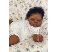 Anano Bambola Nera 50 Cm Bambole Reborn Tutta in Silicone Tutto Il Corpo Morbido Che Sembrano Vere Ideale Per Bambini Dai 3 Anni in Su (20"-PESCA-SILICONE RAGAZZA-BIANCO)