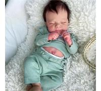 Anano Bambola Reborns Femmina Tutta In Silicone 46CM Bambole Che Sembrano Vere Neonata Reborn In Silicone Tutto Il Corpo Bambole Reborn Addormentata Femmina Neonato