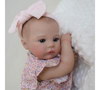 Anano Bambole realistiche Reborn da 48,9 cm, corpo in tessuto morbido che dorme a grandezza naturale, bambola neonato dall'aspetto reale, fatta a mano, realistica, regalo di compleanno per bambini dai