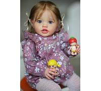 Anano bambole reborn Bebe Reborn Toddler 24 Pollici 61 Cm Silicone Reborn Ragazza Bebe Reborn Che Sembra Reale Bambola Bambino Guance Paffute Bambola Nuovo - Nato Avere Un Compleanno