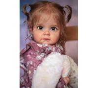 Anano Bambole Reborn Femmina Toddler Occhi Aperti 60cm Grande Bambole Reborn Silicone Neonato Femmina Che Sembra Verissima Baby Realistico Femmine Con Corpo In Tessuto