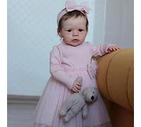 Anano Bambole Reborn In Silicone Femmina 60cm Veramente Neonato Bambole Che Sembrano Vere Occhi Marroni Realistico Reborn Toddler Baby Femmine Dolls Principessa Con Capelli