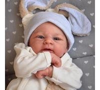 Anano Bambole Reborn Maschio Occhi Aperti 45cm Bambole Neonato Realborn Che Sembrano Vere Prematura Bambolotto Reborn Realistica Maschio Silicone Realistico Cuddle Baby Doll