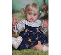 Anano Bambole Reborn Neonata 60cm Adorabile - Abito Floreale E Borsetta Elegante - Pelle In Silicone - Realistica E Capelli Radicati A Mano - Perfetta Per Collezionisti