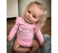 Anano Bambole Reborn Ragazza in Silicone Vinile a Corpo Intero Maddie 20 pollici Neonato Capelli Biondi Radicati Che Sembrano Veri Morbido Vinile Corpo Giocattolo Regalo Per Bambini Età 3+