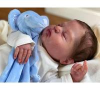Anano Bambole Reborn Silicone Occhi Chiusi 50CM Grande Realistico Bambola Neonato Baby Reborn Maschio Addormentato In Silicone