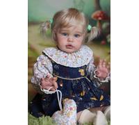 Anano Bambole Reborn Toddler 60cm Vestita Con Un Delicato Abito Floreale E Borsetta A Forma Di Cuore - Bambola Neonato In Silicone Realistico Con Vene Naturali - Edizione Da Collezione