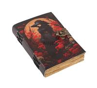 ANANYOM Leather Journal Notebook for Writing 7x5 inches 200 Pages Arciero Storica Notebook Deckle Paper, Unruled, Brass Clasp Lock Journal for Men & Women