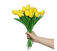 Anaoo 12pcs Tulipani artificiali in lattice, bouquet fiori artificiali da sposa per la casa, matrimonio, festa, decorazione dell'ufficio, composizioni floreali,